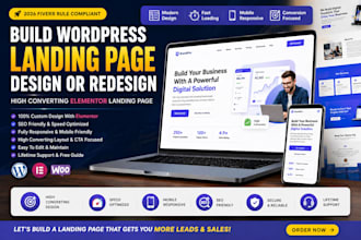 build wordpress landing page elementor landing page