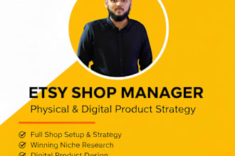 set up your etsy shop, manage your store and product listings