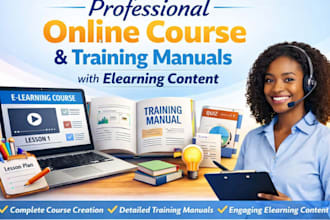 create online course and training manuals with elearning content
