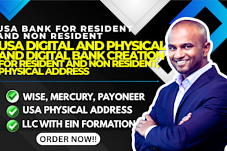 create USA bank for USA resident and non resident, USA physical address