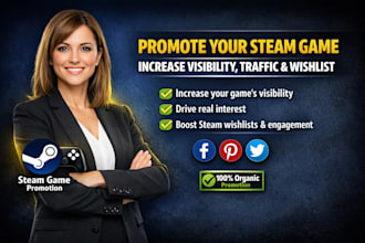 promote your steam game to increase visibility, traffic, and wishlist