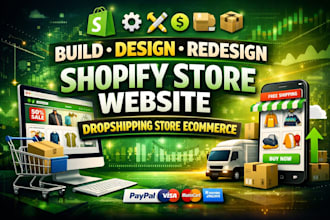 build design redesign shopify store website droppshipping store ecommerce