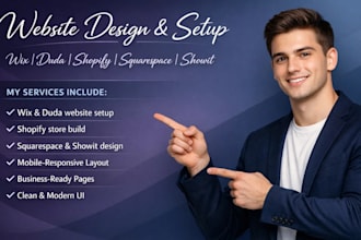 build and setup wix duda shopify using godaddy squarespace zyro ionos and showit
