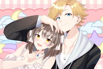 draw custom anime style art, illustration or fanart