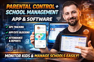 build parental control app, admin dashboard monitoring features