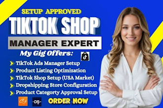 setup tiktok shop ads manager product listing affiliate marketing dropshipping