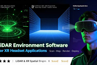 develop software for 3d lidar environments headset applications