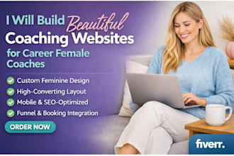 do a female coaching website for business, life, health, career, spiritual coach
