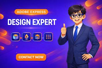 do stunning graphics design adobe express social media flyers branding