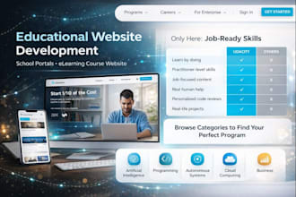 do educational, elearning website design and development