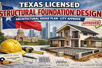 texas license structural foundation design architectural house plan city approve
