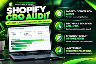 do shopify audit, shopify cro audit to fix low sales and boost conversions
