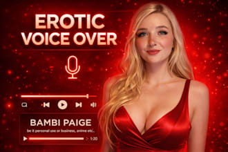 record a custom erotic audio female voice actings or seductive nsfw voice over