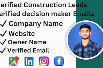 provide verified b2b construction leads with owner emails