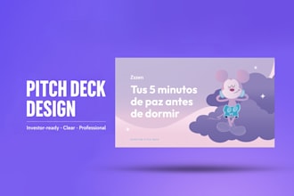 design a professional pitch deck presentation