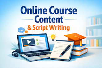 write online course content and educational scripts