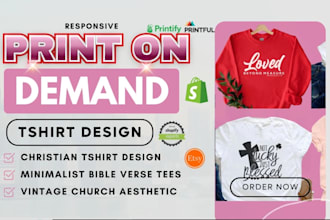 setup etsy shopify print on demand store, printify, printful, apliiq pod design