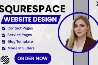design squarespace contact,services pages, custom blog templates, create sliders