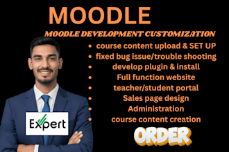 install, setup and customize moodle lms elearning website