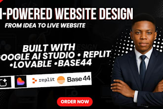 ai website design google ai studio, replit clean ui design