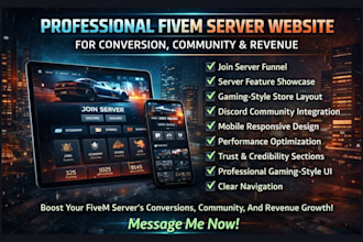 build gaming assets website redm, scripts, mlos, fivem server store