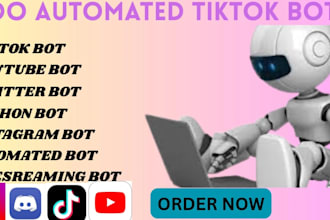 develop social media, twitter bot, instagram bot, youtube bot, tiktok bot