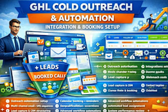 setup gohighlevel cold outreach automation ghl integration ghl booking setup