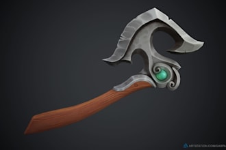 model stylized 3d weapon