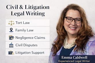 handle tort law, family law, negligence claim, civil dispute and litigation