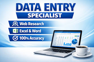 data entry, copy paste and PDF to excel expert