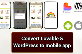 convert lovable website to android, ios app