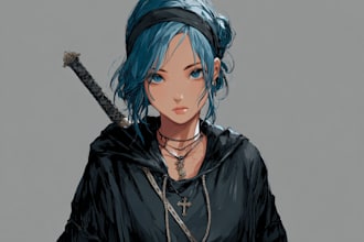draw anime character an illustration and anime character