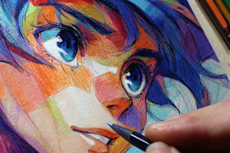 draw anime art and illustration