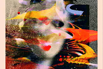 design raw abstract album cover art for underground artists