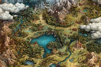 do gorgeous fantasy game map design