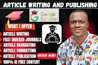 write publish articles paper google scholar high impact factor indexed journal