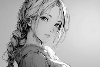 paint original character in anime and manga style