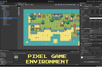 create custom 2d pixel art tilesets, 2d map, tile map in rpgmaker mv, mz games
