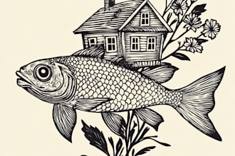 create awesome linocut illustration art