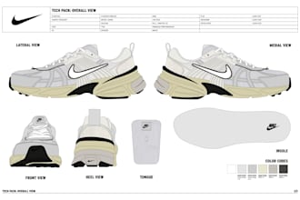 create footwear tech pack for manufacturing