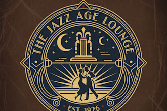 design a vintage nightclub logo with classic nightlife glamour