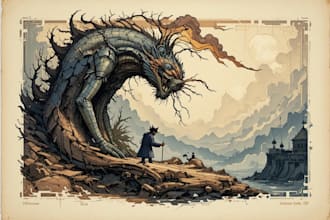 draw fantasy illustrations and covers