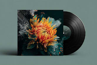 design a trendy album cover or single cover art
