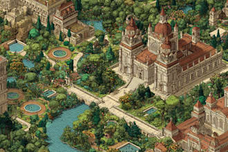 create a isometric map vector illustration