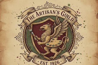 design a vintage art logo with classic creative elegance
