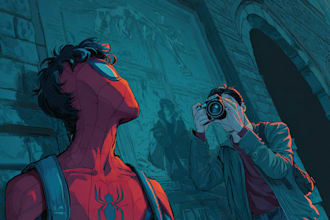 comic book illustration with comic book illustrator