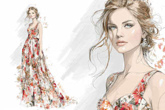 customized fashion illustration as per your requirement