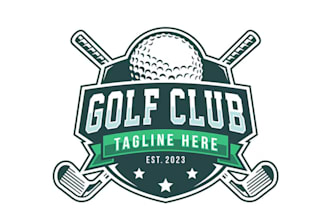 design a vintage golf logo and stylish golf t shirt for your brand