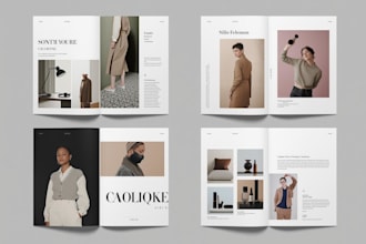 design professional product catalog or booklet