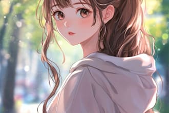 draw character sheet for your oc anime, waifu and husbando